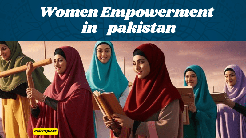 A collage of Pakistan's influential women leaders and activists: Malala Yousafzai, Asma Jahangir, Benazir Bhutto, Muniba Mazari, and Nighat Dad, showcasing diverse efforts for women's empowerment and social change in Pakistan.